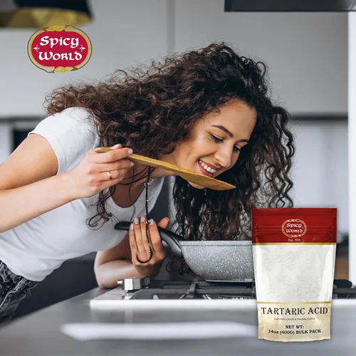 Miniatura 5 de Spicy World Bolsa grande de ácido tartárico puro de 14 onzas, grado superior, certificado USP, grado alimenticio, vegano, perfecta