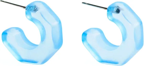 Miniatura 12 de Leetie Lovendale Gracie Hugger Hoop Earrings, Hypoallergenic Hoop Huggies for Women, Made With Surgical Steel & Lucite, Lightweight & Comfortable