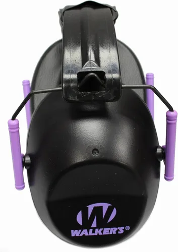 Miniatura 3 de Walker's Protección auditiva plegable ligera unisex para adultos, reducción de ruido de 22 dB, orejeras de bajo perfil Negro/Violeta