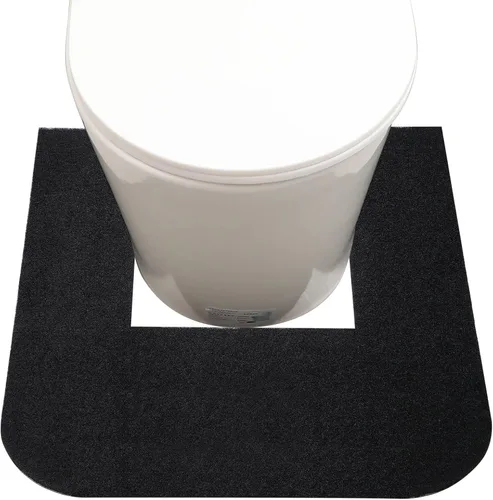 Nuanchu 4 alfombrillas de inodoro para eliminar olores, almohadillas de orina para baño, baño, baño, color negro y gris