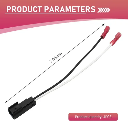 Miniatura 2 de 4 piezas de arnés de cableado de altavoz de auto, adaptador de conector de altavoz para puerta delantera trasera, piezas de reemplazo 72-5600