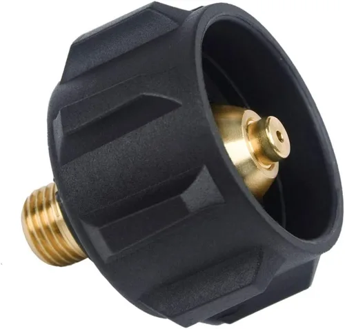 Miniatura 3 de GasSaf QCC1 Adaptador de propano regulador de gas con tuerca Acme e rosca macho de 1/4 pulgadas (2 partes)
