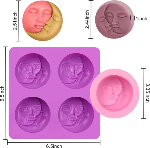 Miniatura 3 de Moldes de jabón de silicona, moldes de jabón con diferentes cavidades y formas, perfectos para hacer jabón, pasteles caseros, chocolates, postres