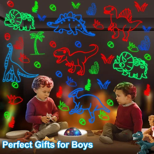 Miniatura 2 de YACHANCE Proyector de luz nocturna de dinosaurio para niños con temporizador y control remoto. Regalos de dinosaurios para niños de 1 a 12 años.