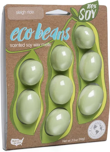 Miniatura 33 de Eco Candle Co. Eco Beans Wax Melts - Paquete de 2 unidades, ámbar vintage, 3.5 onzas, aromas de resina de madera, nuez moscada, canela y vainilla