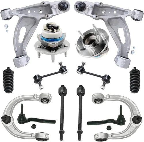 Miniatura 91 de Detroit Axle - Kit de nudillos de dirección delantera izquierda para Ford Edge Lincoln MKX 07-10, cojinete de rueda del lado del conductor, nudillo