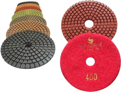 Miniatura 24 de Grit 50 4" Diamond Pulir Pads Premium Grado Mojado Flexible 3 MM Alto