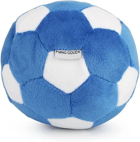 Miniatura 8 de Paquete de 3 pelotas interactivas para perros pequeños y medianos, pelotas de fútbol, fútbol y tenis para perros, rellenas de juguetes esponjosos