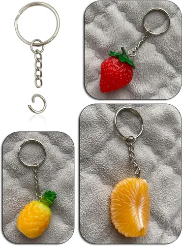 Miniatura 6 de Llavero con cadena y anillos abiertos de 1 pulgada, paquete de 50, 50pack