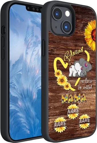 Elephant Blessed to Be Called Mom/Grandma - Funda de teléfono personalizada para iPhone 16 15 14 13 12 11 Galaxy S25 S24 S23 S22 S21 A16 A15 A14 A54