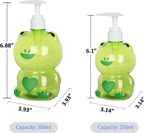 Miniatura 3 de Dispensador de jabón de manos, dispensador de jabón de rana de plástico para niños, botella de desinfectante líquida, dispensador de encimera