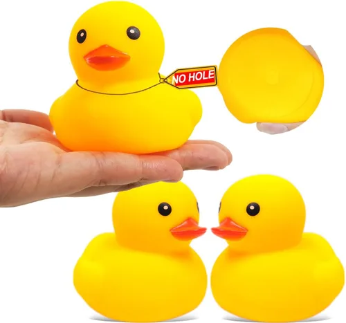 Miniatura 15 de 5 piezas de goma para bañera de Kalafona de 2 pulgadas, impermeable, sin "Bebe", sin agujero, divertido juguete de baño para piscina, sin agujero
