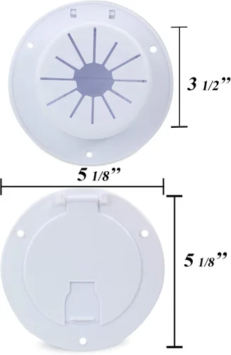 Miniatura 2 de RV Camper Remolque Autocaravana Cable de alimentación Hatch Puerta de acceso eléctrico Blanco (blanco 5W)