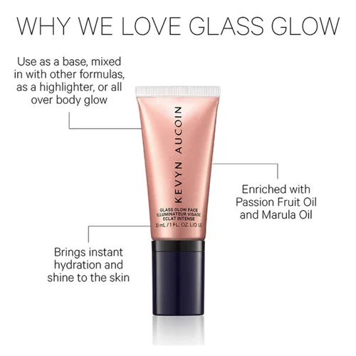 Miniatura 3 de Kevyn Aucoin Glass Glow Face: resaltador húmedo universal multiusos para rostro y cuerpo. Crea una piel hidratada brillante de aspecto juvenil