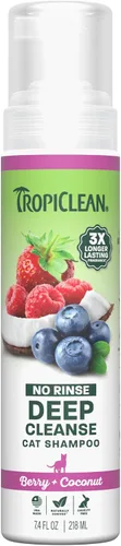Miniatura 10 de TropiClean Champú sin enjuague sin agua para gatos Tratamiento para la caspa Champú seco hidratante para pieles secas Fabricado en EE. UU.