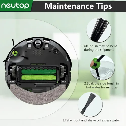 Miniatura 5 de Cepillo de barrido de bordes compatible con iRobot Roomba e, i y j Series e5, e6, i1, i1+, i3, i3+, i4, i4+, i6, i6+, i7, i7+, i8, i8+, Combo j7+