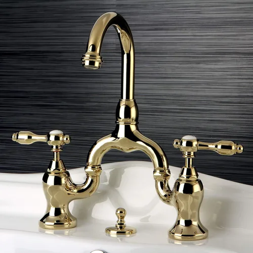 Miniatura 2 de Kingston Brass KS7992TAL Tudor Bridge - Grifo de baño, latón pulido, 11.75 x 8 x 2.13