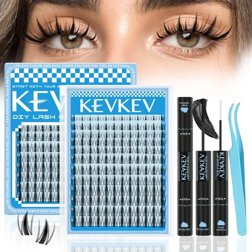 Miniatura 17 de KevKev Lash Cluster Glue, Lash Bond and Seal Lash Glue for Eyelash Clusters Waterproof Strong Hold for 72h Individual Eyelash Glue Non-Irritating