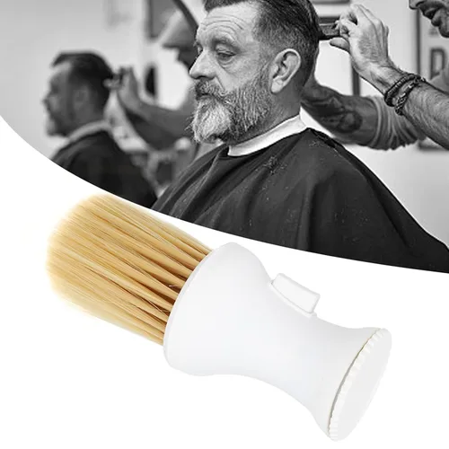 Miniatura 5 de Cepillo de corte de pelo para el cuello, cepillo suave para el cuello de peluquero con almacenamiento de polvo, cepillo de barrido de cabello