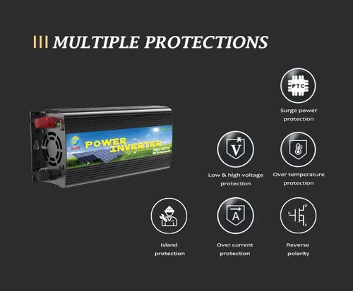 Miniatura 6 de Inversor solar de lazo de rejilla 500w DC11-28v a AC90-130v para sistema solar 12v