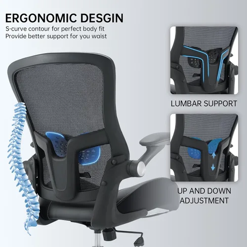 Miniatura 4 de Silla de oficina grande y alta de 400 libras, silla de escritorio ergonómica con cojín ancho de espuma de modelado 3D, silla de computadora