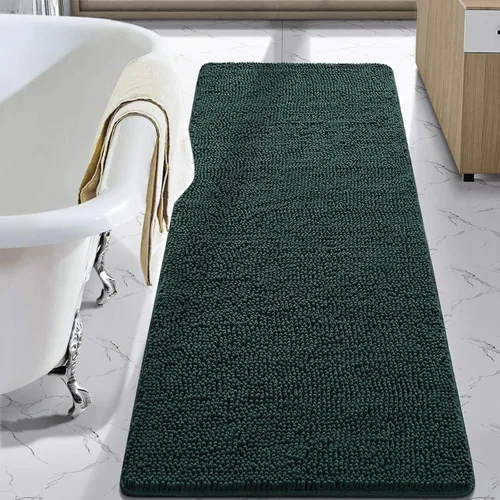 Miniatura 79 de LOCHAS Alfombra de Baño de Lujo Lanuda Tapete de Baño 24 x 17 Pulgadas, Alfombras de Baño Lavables Antideslizantes para Baño y Ducha, Alfombras