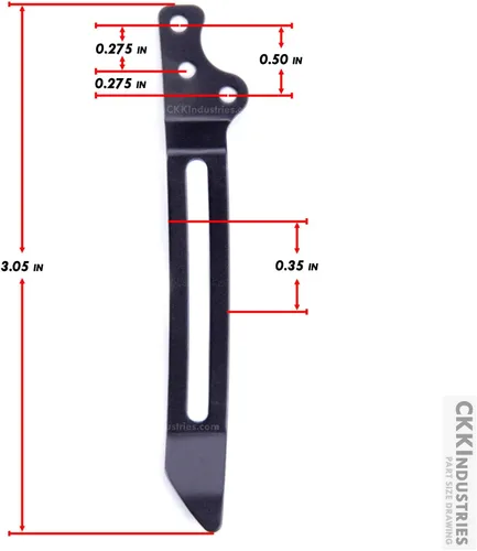 Miniatura 3 de EZSMITH (Modelo 1 Pinza de bolsillo universal - (Acabado táctico negro) - Pinza de bolsillo de repuesto para cuchillos plegables, teléfonos
