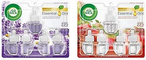 Air Wick 5 recambios de aceite perfumado para enchufar, lavanda y manzanilla, aceites esenciales, ambientador y aceite perfumado Air Wick Plug in 5