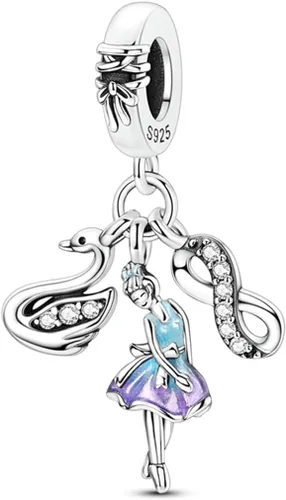 Miniatura 59 de Pulsera y collar de plata de ley 925 con dije de corazón, mariposa, loto, avión, viaje, lindo gato, cuentas, regalo para mujer