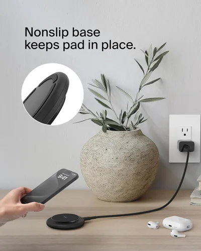 Miniatura 3 de Belkin Almohadilla de carga inalámbrica magnética de 15 W, cargador inalámbrico con certificación Qi2 compatible con MagSafe para iPhone 16 Series