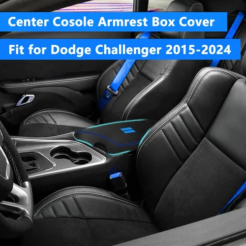 Miniatura 6 de YOSRTER para Accesorios de Dodge Challenger 2015 2016 2017 2018 2019 2020 2021 2022 2023 2024 Funda de Reposabrazos de Consola Central Caja