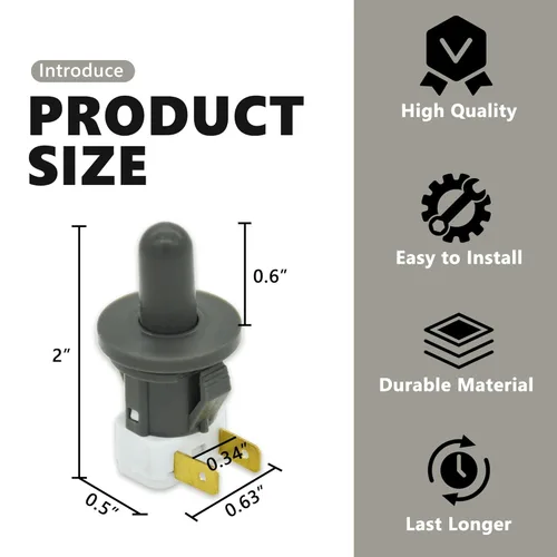 Miniatura 5 de DA34-00066C - Interruptor de puerta para refrigerador, electrodomésticos compatibles con varias luces de puerta Samsung de 2 pines