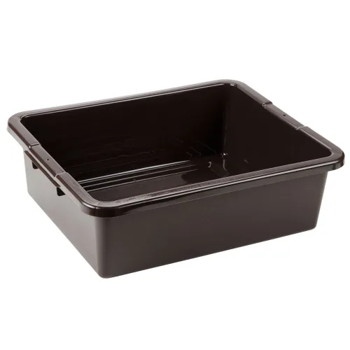 Miniatura 4 de Rubbermaid Commercial Products Caja Utilitaria/Recipiente Dividido Estándar de 7 Galones de Plástico Marrón para Lavado de Platos/Vasos/Cuencos