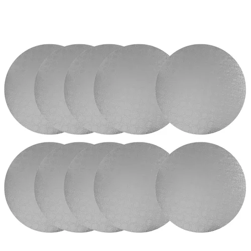 Miniatura 9 de O'CREME Blanco Wraparound - Tabla redonda de tambor para pasteles de 1/4 pulgada de grosor, 14 pulgadas de diámetro - Paquete de 10