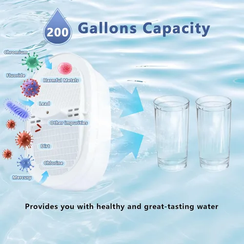 Miniatura 5 de Paquete de 3 filtros de repuesto para sistema de filtración de jarra de gota de agua, filtro de agua compatible con WD-PF-01A Plus, reduce