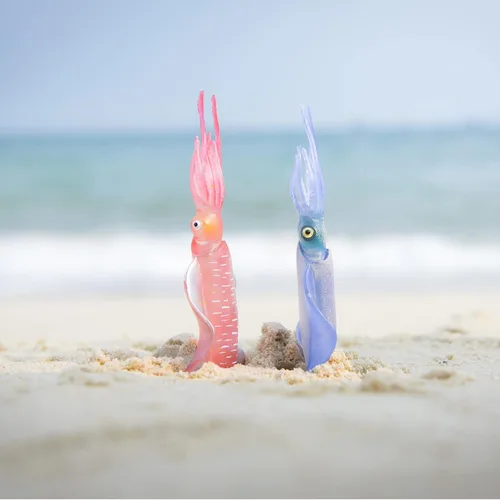 Miniatura 7 de Gemini&Genius 2 juguetes de calamares, animales bioluminiscentes marinos, juguetes de sepias, figuras de acción de animales marinos, regalo ideal 2