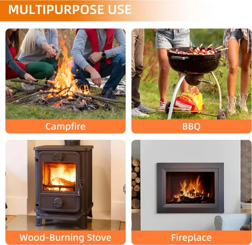 Miniatura 8 de 40 libras de palillos iniciadores de fuego Fatwood, 100% natural, leña para chimeneas, fogatas, hogueras, parrilla