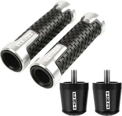 Miniatura 8 de SCUUBE Handlebar Plug for Kawasaki H2 H2R 2015-2016 Motorcycle Handlebar Hand Grips Anti Skid Handle Bar Cap Ends Plug CNC Aluminum Accessories Black