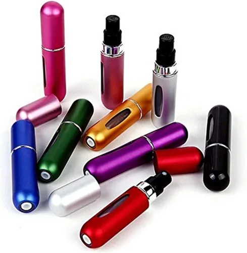 Miniatura 2 de MuOu - Paquete de 3 botellas atomizadoras de perfume, recargables, de 5 ml, multicolor, para viajes y salidas