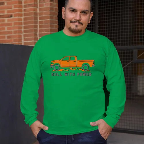 Miniatura 203 de Tee Hunt Camisetas gráficas y camisetas sin mangas para hombre Roll with Power Pickup Truck