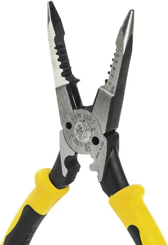 Miniatura 4 de Klein Tools J207-8CR Alicates de punta de aguja, fabricados en EE. UU., Alicates de uso general para líneas de crimpado, bucle, corte, pelado