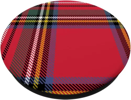 Miniatura 2 de PopSockets de Navidad a cuadros rojos PopGrip intercambiables