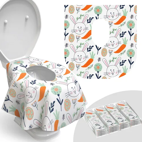 Miniatura 8 de Fundas desechables para asiento de inodoro, paquete de 20, impermeables, ideales para niños y adultos, extra grandes, envueltas individualmente