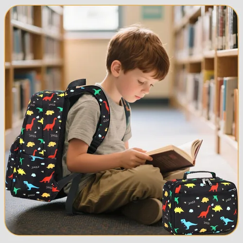 Miniatura 73 de CAMTOP - Conjunto de mochila y lonchera con estampados divertidos para niños de preescolar y primaria), Y0058-2