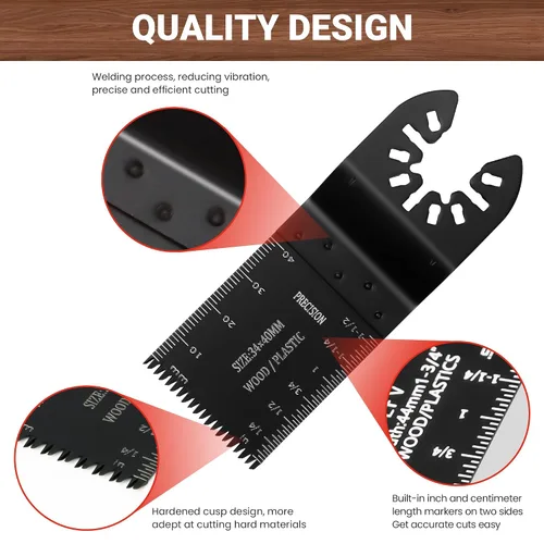 Miniatura 6 de 43 hojas de sierra oscilantes, kit multiherramienta premium para madera/metal/plástico, hojas de sierra de liberación rápida, compatible con Porter