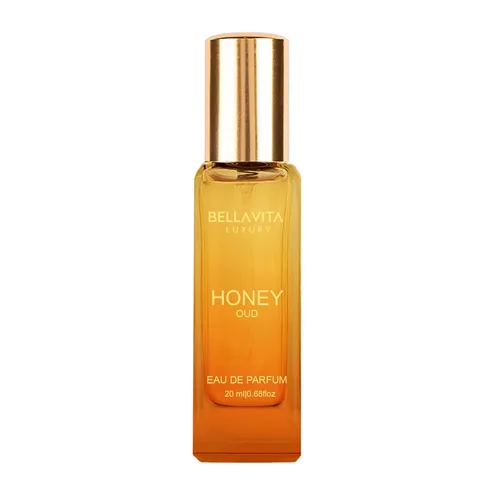Bella Vita Luxury Honey OUD Eau de Parfum Edición de Viaje Tamaño de Bolsillo 20 ml | Perfumes Mini de Larga Duración para Mujeres | Notas: Pachulí,