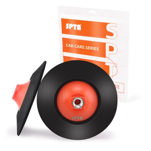 Miniatura 13 de SPTA 2 placas de respaldo flexible rotativas RO, almohadilla de respaldo suave de poliuretano de cara de aro y bucle utilizada en pulidora rotativa