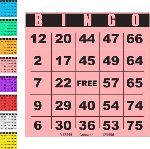Miniatura 13 de 100 tarjetas de bingo, grandes de 4.5 x 4.5 pulgadas, azul (1 de 8 colores), hojas de bingo de papel, desechables o reutilizables para daubers