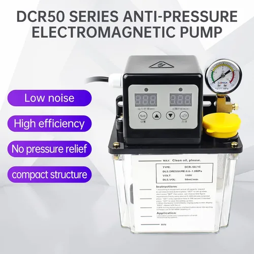 Miniatura 3 de RATTMMOTOR Bomba de aceite lubricante automática 110V 1L, bomba de lubricación electromagnética, control numérico digital, pantalla digital dual