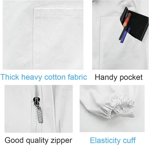 Miniatura 6 de Luwint Trajes de apicultura para niños, traje de apicultor de protección completa con guantes y capucha de velo autoportante (3'11''-4'2'' de altura)